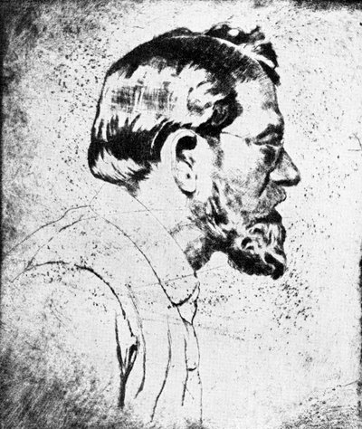 Emil Orlik - kendi portresi by Emil Orlik