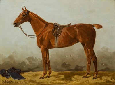 E. Volkers, Gesattelter Fuchs by Emil Volkers
