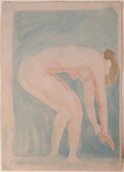 Çıplak Çalışması (suluboya) by Emile Antoine Bourdelle