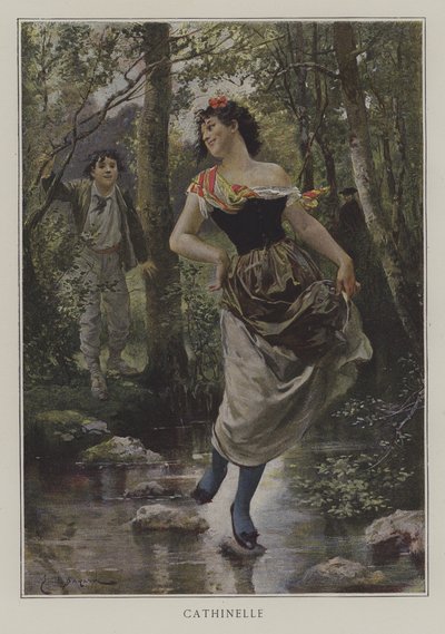 Cathinelle (renkli taş) by Emile Antoine (after) Bayard