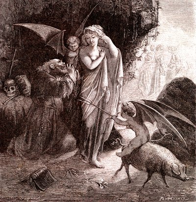 Kutsal bir adam. 1866 (gravür) by Emile Antoine Bayard