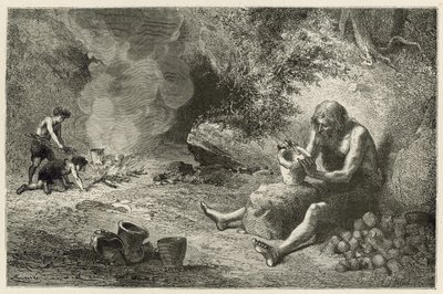 Le premier potier  by Emile Antoine Bayard