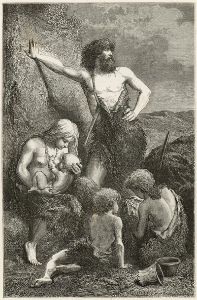 Taş devrinde bir aile by Emile Antoine Bayard