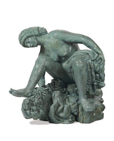 Geniş Çömelmiş Yıkanan; Büyük Çömelmiş Yıkanan by Emile Antoine Bourdelle