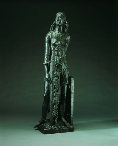 Zafer, c.1921 (koyu kahverengi patine ile bronz) by Emile Antoine Bourdelle