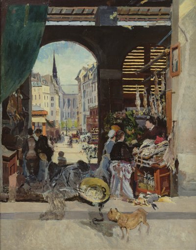 Carmes Pazarı, Rue Maubert by Emile Antoine Guillier