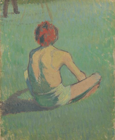 Çimlerde oturan çocuk, 1886 by Emile Bernard