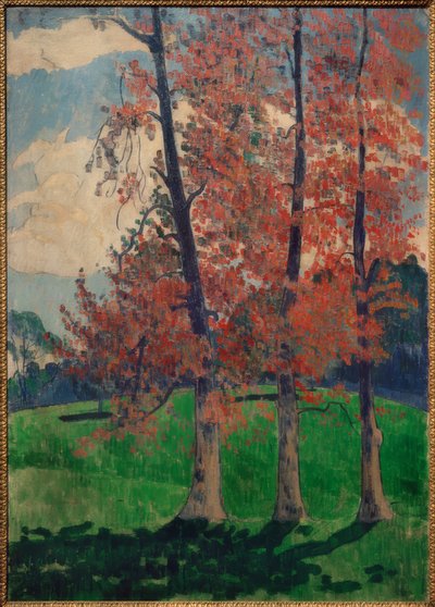 kırmızı kavaklar by Emile Bernard