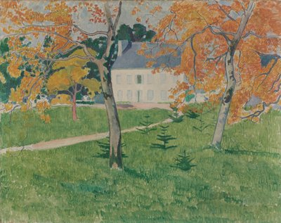 Ağaçlar arasında ev. Pont-Aven, 1888 by Emile Bernard