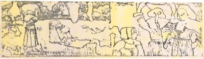 La Lessive (Çamaşırhane) (el boyamalı çinkograf) by Emile Bernard