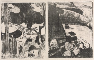 Les Bretonneries: Başlık Sayfası ve Hacdan Dönüş by Emile Bernard