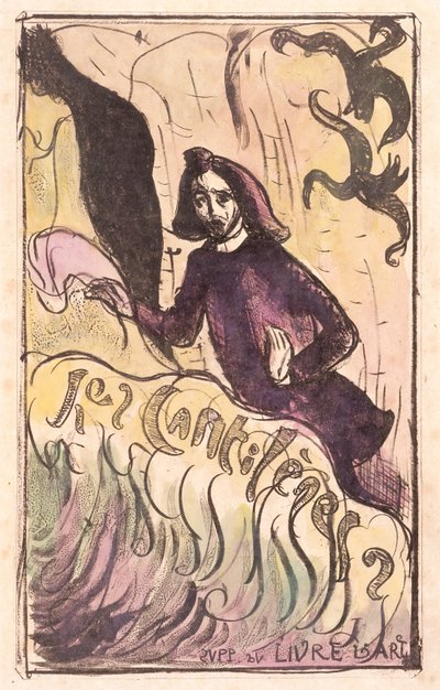 Les Cantilènes: Kapak (el boyamalı çinkograf) by Emile Bernard