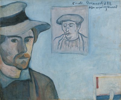 Gauguin portresi ile otoportre by Emile Bernard