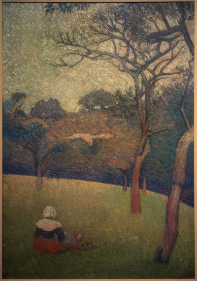 Oturan Breton kadın by Emile Bernard