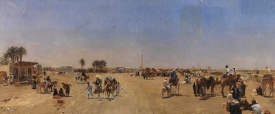 Kahire'deki Qasr al-Nil Köprüsü by Emile Charles Wauters