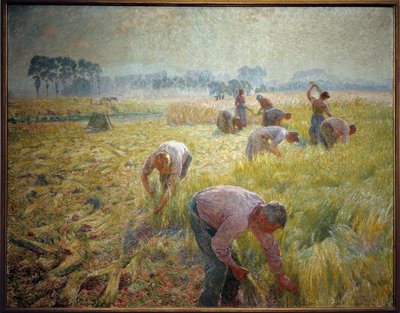 La cololte du linen Boyama Emile Claus (1849-1924) 1904 Güneş. 1,56 X 2,01 m Brüksel, Kraliyet Güzel Sanatlar Müzesi by Emile Claus