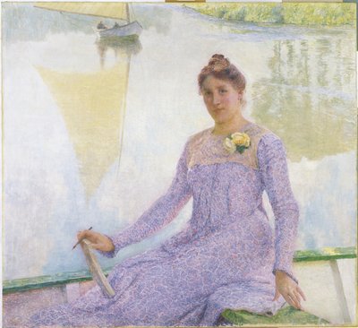 Sanatçının portresi, Anne de Weert by Emile Claus