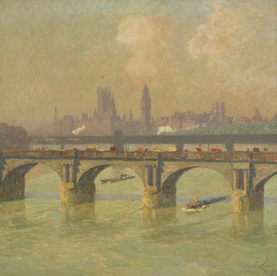 Waterloo Köprüsü ve Hungerford Köprüsü by Emile Claus