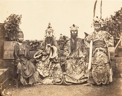 Tiyatro Kostümleri, Saygon, Cochinchina, 1866. by Emile Gsell