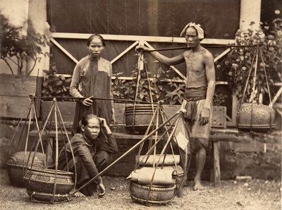 Meyve Tüccarları, Cochinchina, 1866. by Emile Gsell