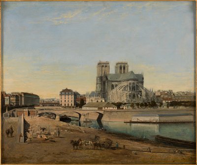 Fransızca: Le chevet de Notre-Dame, vue du quai de la Tournelle by Emile Harrouart