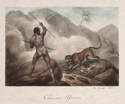 Afrikalı Avcı by Emile Jean Horace Vernet