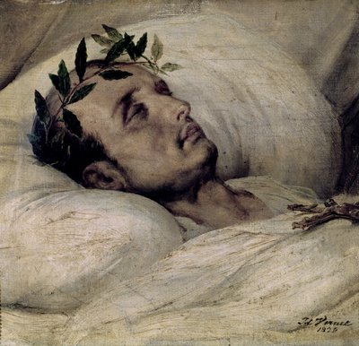 Napolyon I (1769-1821) Ölüm Yatağında by Emile Jean Horace Vernet