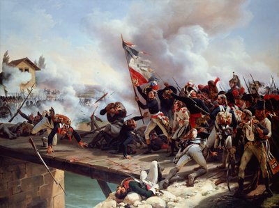 Pont d"Arcole Savaşı, 1826 by Emile Jean Horace Vernet
