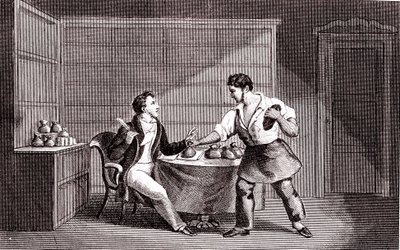 Ayakkabı tamircisi ve finansçı Fable de La Fontaine by Emile Joseph Alexandre Gouget
