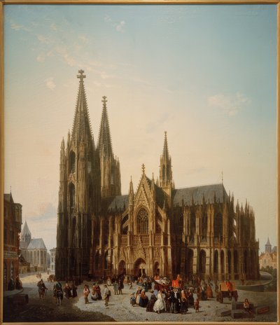Köln Katedrali bekleniyor by Emile Pierre Joseph De Cauwer