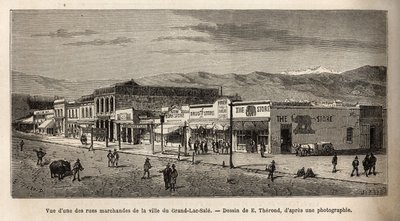 Salt Lake City şehrinin (Utah, ABD) alışveriş caddelerinden birinin görünümü, E.Therond