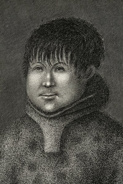 John Sakeouse, Jacob Sound, Grönland'ın yerlisi, bu ülkede olduğu bilinen ilk Esquimaux, 1816 by Emilia Anderson