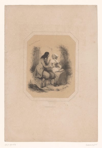 İki Breton aşık Les Amours Bretonnes (nesne üzerinde başlık) by Émilien Desmaisons