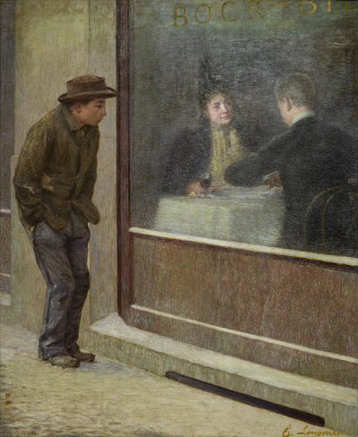 Aç Bir Adamın Yansımaları veya Sosyal Zıtlıklar, 1894. by Emilio Longoni