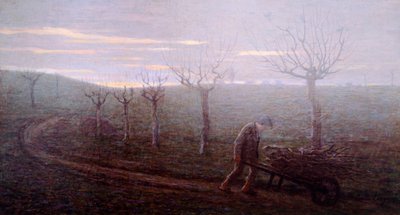 Ormandan dönüş, Emilio Longoni (1859-1932), tuval üzerine yağlıboya, 67x120 cm by Emilio Longoni