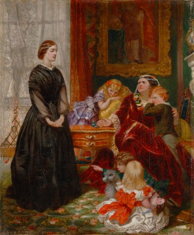 Mürebbiye [1860, Royal Academy of Arts, Londra, sergi kataloğu] by Emily Mary Osborn