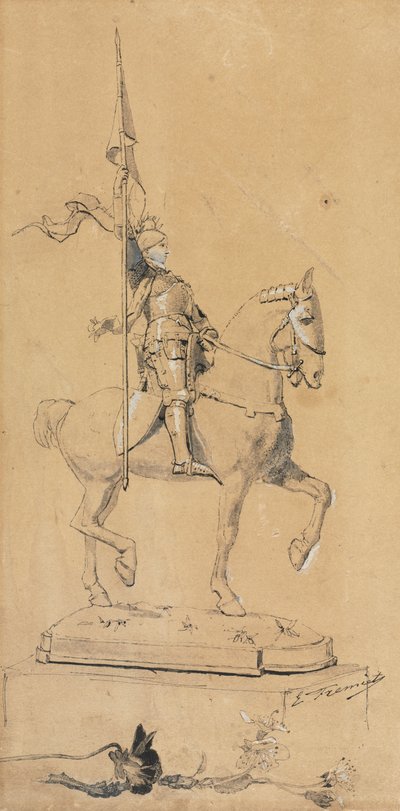 Joan of Arc At Sırtında by Emmanuel Fremiet