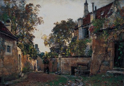 Amcam Pescherard'ın Loches'deki kaledeki evi. 1882 (tuval üzerine yağlı boya) by Emmanuel Lansyer