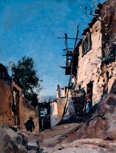 Mezarlığın Altındaki Eski Şehir, Menton, 1890 by Emmanuel Lansyer