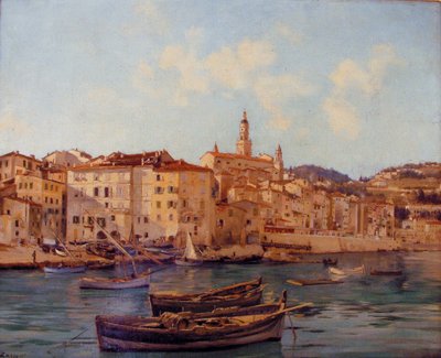 Menton limanı 1891 (resim) by Emmanuel Lansyer