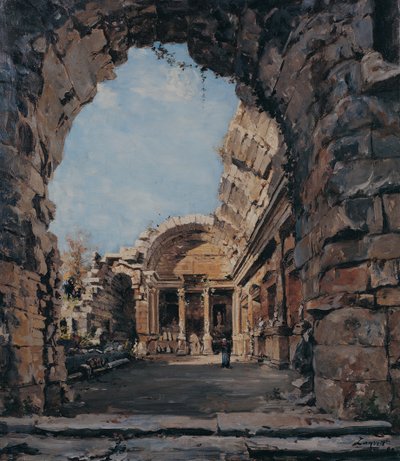 Diana tapınağı, Nîmes by Emmanuel Lansyer