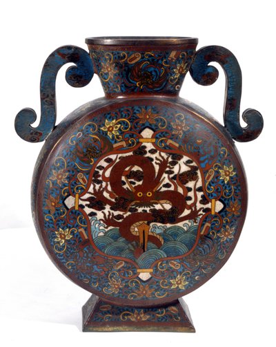 Emaye işi emaye Çin vazosu, Manchou dönemi by Empress Cixi Manchu Chinese