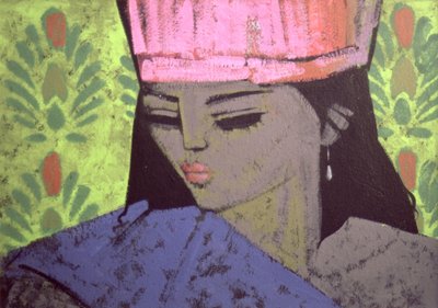 Antoinette (kağıt üzerinde akrilik) by Endre Roder