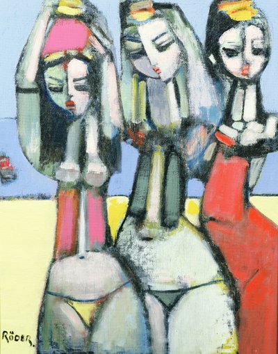Arkadaşlar, 2007 (tuval üzerine yağlı boya) by Endre Roder
