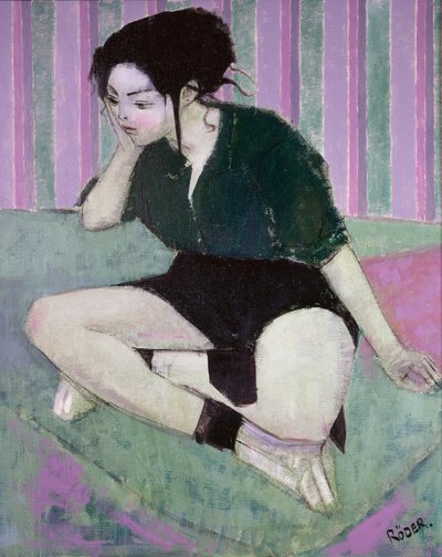 Liz (tuval üzerine yağlı boya) by Endre Roder