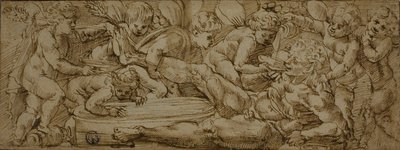 Putti ile Bacchanle by Enea Salmeggia