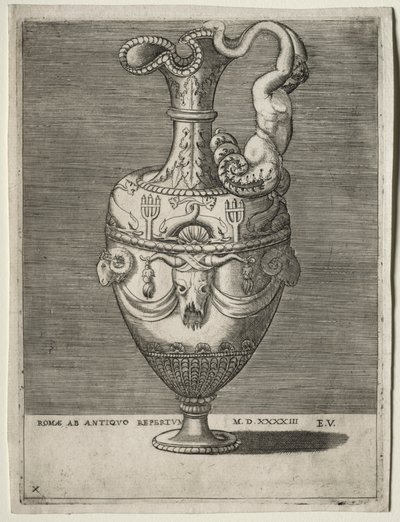 Yunuslarla Süslenmiş İrmik, 1543. by Enea Vico