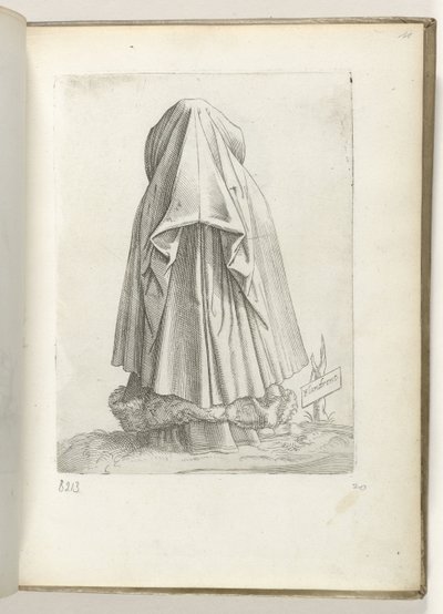 Flandre (nesne üzerindeki başlık) Een vrouw uit Vlaanderen, ca. 1550 Çağdaş tüccarların tutumu (dizi başlığı) by Enea Vico
