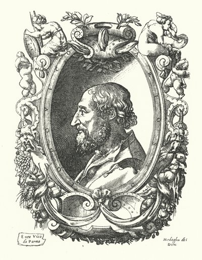 Ludovico Ariosto, İtalyan Rönesans şairi by Enea Vico