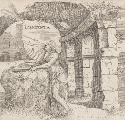 Penitence Penitentia, yak. 1545-50. by Enea Vico